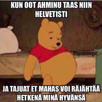 Samaistun nyt vahvasti.