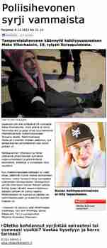 Poliisihevonen syrji vammaista