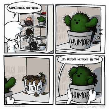 "Huumori on defenssi."