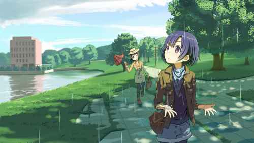 Hotaru ja Kako sateella