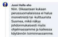 Tämä ilmeisesti tekee Jussi Halla-ahosta rasistin?