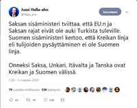 Junssi laittaa jauhot suuhun