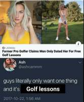 Golf-oppitunti kelpaisi