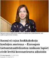 Lapset eivät levitä koronavirusta aikuisiin