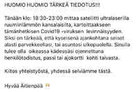 TÄRKEÄ TIEDOTUS COVID-19