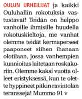 Foorumista bongattua