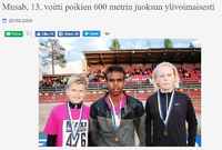 Ylivoimainen 13-vuotiaiden luokassa