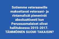 Saivatko sotaveteraanit, mitä tilasivat?