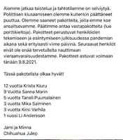 Aino ja porttikieltoja.