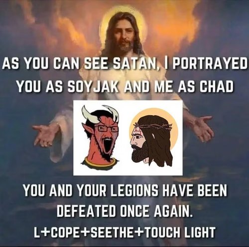 chad jeesus voittaa soija saatanan