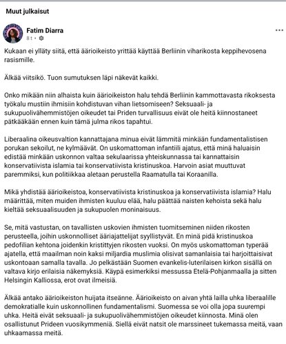 Vihankylväjän mielipide